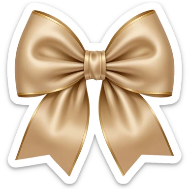 Beige bow sticker