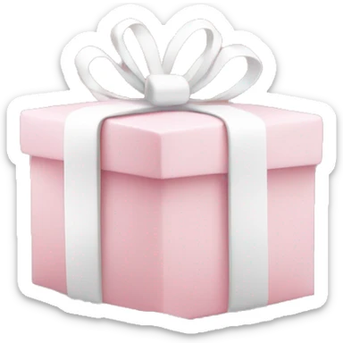 Light pink Christmas gifts under a white Christmas tree  sticker