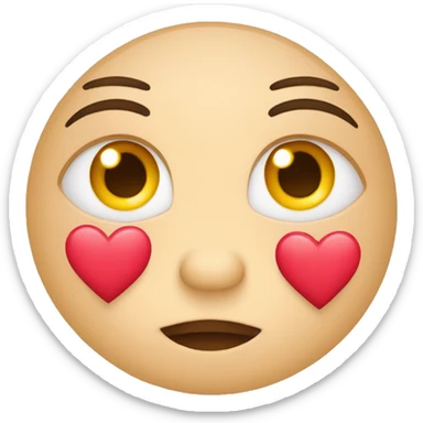 Emoji enamorado con ojos de corazones🩵 sticker