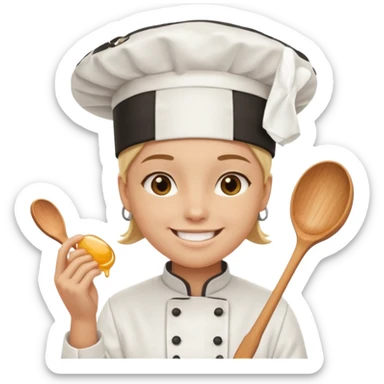 A salt and honey with legs and face sticker