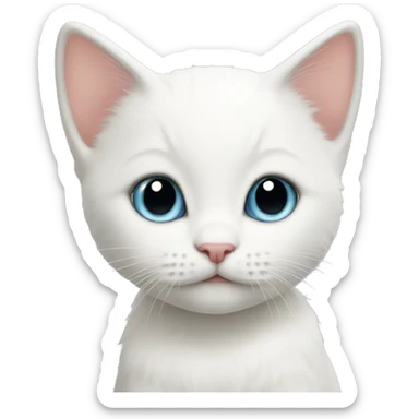 white kitten sticker