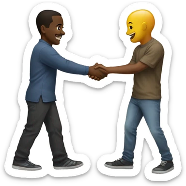 dap handshake with friend sticker