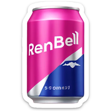 Pink redbull energy drink  sticker