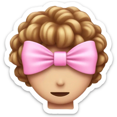 pink girly bow sticker