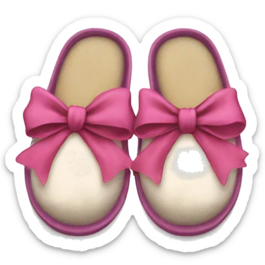 Slippers with bows sticker