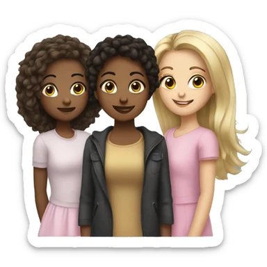 Give me an emoji of trio girls sticker