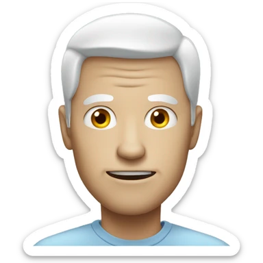 scary white guy sticker