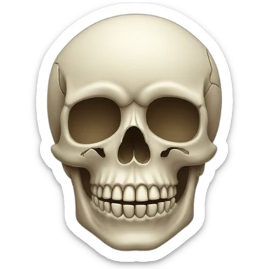skull in a text message sticker