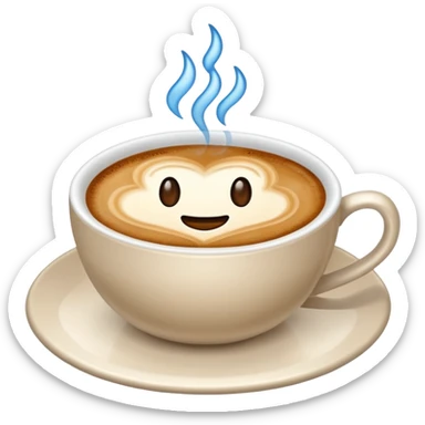 Genera un emoji di un cappuccino sticker