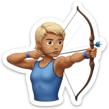 Blind archer aiming sticker