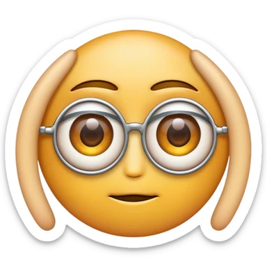 un emoji con ojeras sticker