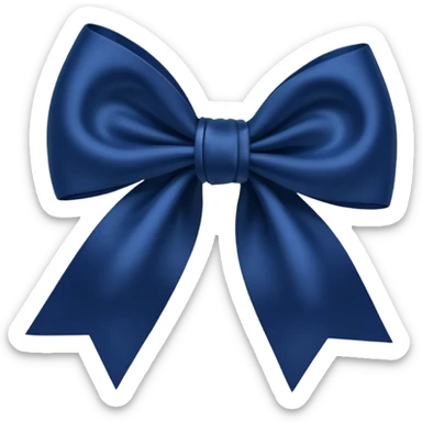 Navy blue bow sticker
