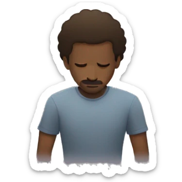 Man laying on ground face down sticker