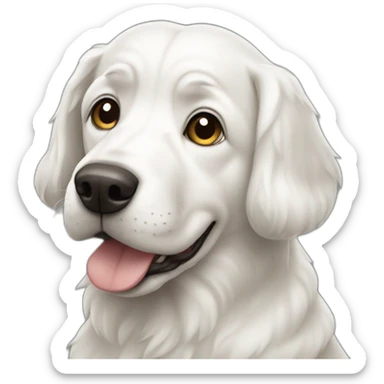 Smug white dog sticker
