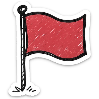 red flag sticker