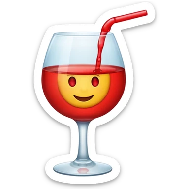 An emoji that shows no drinks allowed sticker