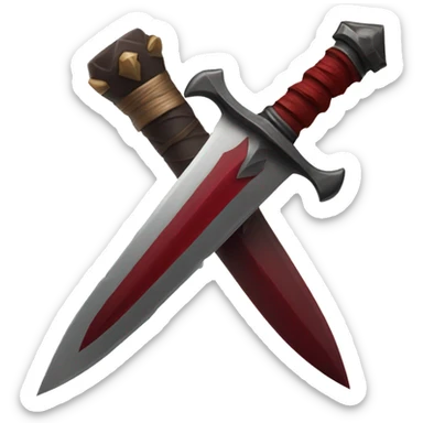 Dark red dagger sticker
