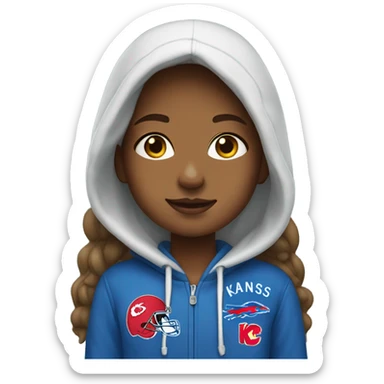 Girl with Kansas city hoodie sticker