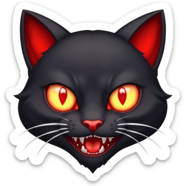  red vampire cat sticker