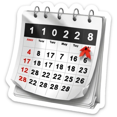 calendar cancelled sticker