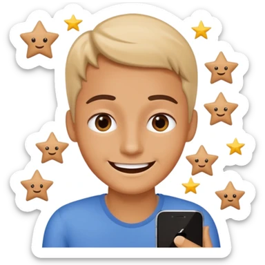 Perezoso que los ojos serán estrellas y este sonriendo  tipo bimoji de iPhone  sticker