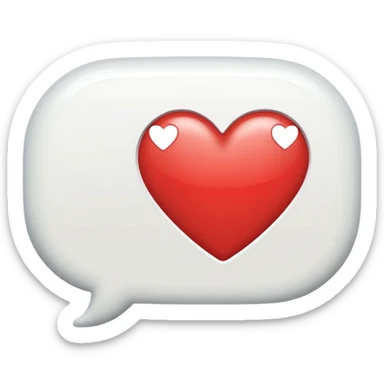 speech bubble with a heart inside sticker