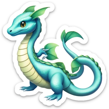 Seviper-Dragonair-Dratini-hybrid, full body, two legs, two hands sticker