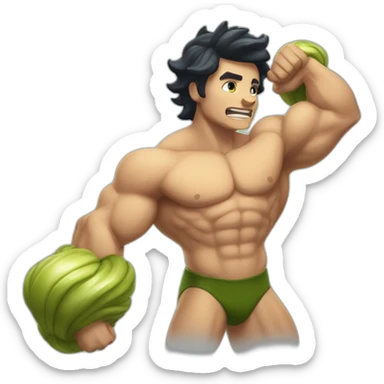 Muscle merman sticker