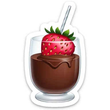 chocolate covered strawberries in a clear glass sticker