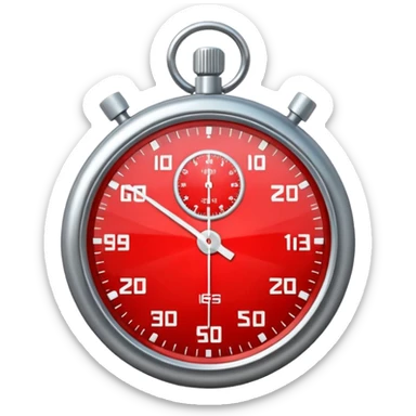 red stopwatch  sticker