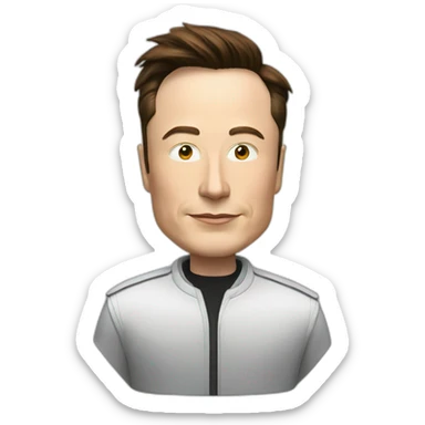 Elon Musk, dans une Tesla sticker