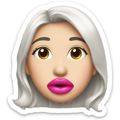 Pink kiss lip sticker