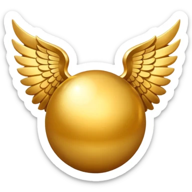 Redondo,con alas , dorado y magia sticker