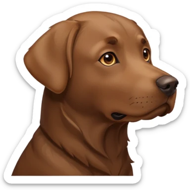 Please make a brown lab one side profile: 🐕 sticker