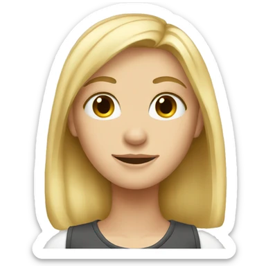 tall blonde girl  sticker