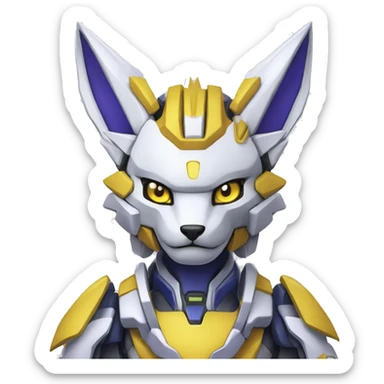 WereGarurumon-Renamon-Medabot-Mecha sticker