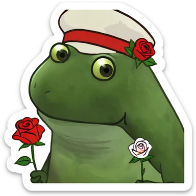 ดอกกุหลาบ1ช่อ6ดอก สีขาวและสีแดง sticker