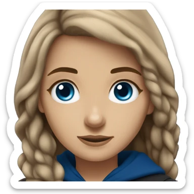 Harry Potter ravenclaw girl light brown hair blue eyes  sticker