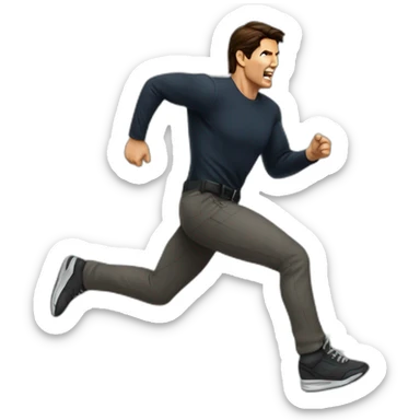 tom cruise on the run sticker