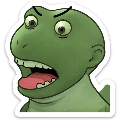 Angry emoji choking itself  sticker