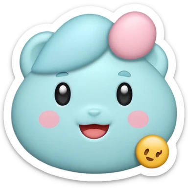 Create a cute, small 3D sticker in a realistic digital illustration style, with soft textures and pastel colors. Object
 sticker