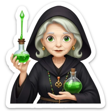 Witch granny doctor  sticker