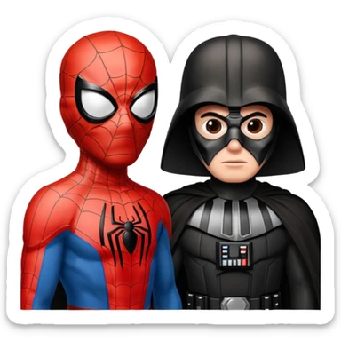 spider mam darth veder sticker