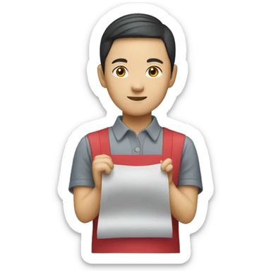 chinese cashier sticker