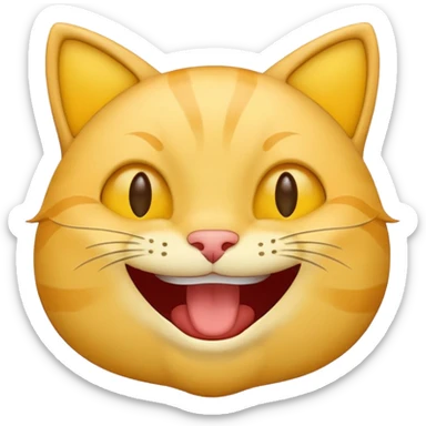 cat laughing emoji sticker