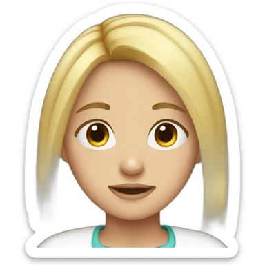 Girl with blond hair blood test sticker