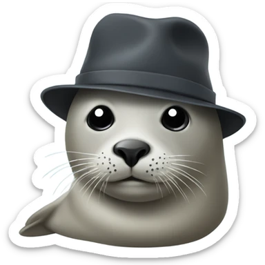 seal with a hat sticker