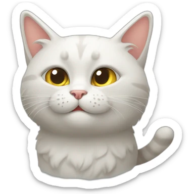 cat reeding the b sticker