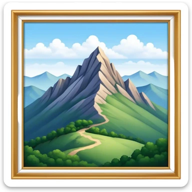 A high point or top of a hill or mountain, offering a clear view of the area below sticker