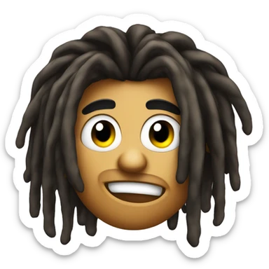 nonchalant dreadhead with grills giving thumbs up sticker